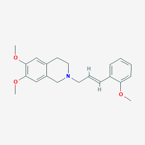 molecular formula C21H25NO3 B3851848 6,7-dimethoxy-2-[3-(2-methoxyphenyl)-2-propen-1-yl]-1,2,3,4-tetrahydroisoquinoline 