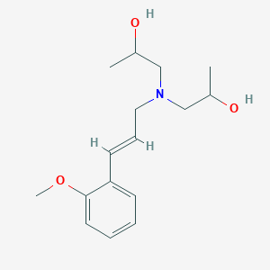 molecular formula C16H25NO3 B3851859 1,1'-{[3-(2-methoxyphenyl)-2-propen-1-yl]imino}di(2-propanol) 
