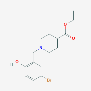 molecular formula C15H20BrNO3 B3851871 ethyl 1-(5-bromo-2-hydroxybenzyl)-4-piperidinecarboxylate 