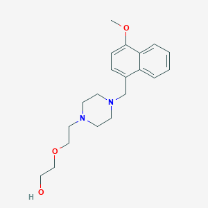molecular formula C20H28N2O3 B3851886 2-(2-{4-[(4-methoxy-1-naphthyl)methyl]-1-piperazinyl}ethoxy)ethanol 