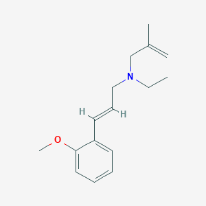 molecular formula C16H23NO B3851891 N-ethyl-N-[3-(2-methoxyphenyl)-2-propen-1-yl]-2-methyl-2-propen-1-amine 