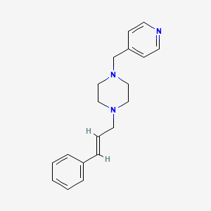 molecular formula C19H23N3 B3851909 1-(3-phenyl-2-propen-1-yl)-4-(4-pyridinylmethyl)piperazine 