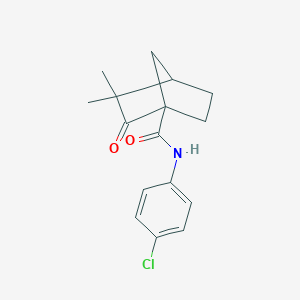 molecular formula C16H18ClNO2 B385191 N-(4-chlorophenyl)-3,3-dimethyl-2-oxobicyclo[2.2.1]heptane-1-carboxamide 