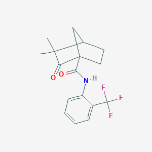 3,3-dimethyl-2-oxo-N-[2-(trifluoromethyl)phenyl]bicyclo[2.2.1]heptane-1-carboxamide