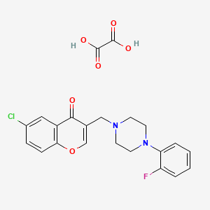 molecular formula C22H20ClFN2O6 B3851925 6-chloro-3-{[4-(2-fluorophenyl)-1-piperazinyl]methyl}-4H-chromen-4-one oxalate 