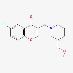 molecular formula C16H18ClNO3 B3851926 6-chloro-3-{[3-(hydroxymethyl)-1-piperidinyl]methyl}-4H-chromen-4-one 