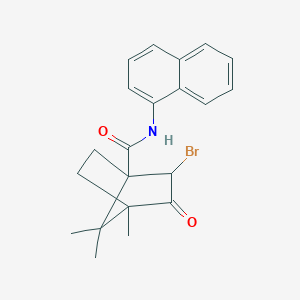 molecular formula C21H22BrNO2 B385193 2-溴-4,7,7-三甲基-N-(1-萘基)-3-氧代双环[2.2.1]庚烷-1-羧酰胺 CAS No. 1005117-96-3