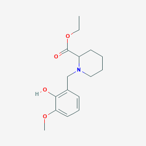molecular formula C16H23NO4 B3851931 ethyl 1-(2-hydroxy-3-methoxybenzyl)-2-piperidinecarboxylate 