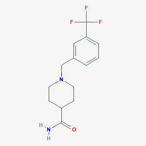 molecular formula C14H17F3N2O B3851944 1-[3-(trifluoromethyl)benzyl]-4-piperidinecarboxamide 
