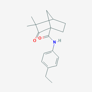 molecular formula C18H23NO2 B385195 N-(4-ethylphenyl)-3,3-dimethyl-2-oxobicyclo[2.2.1]heptane-1-carboxamide CAS No. 622359-34-6