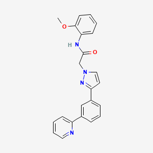 molecular formula C23H20N4O2 B3851961 N-(2-methoxyphenyl)-2-{3-[3-(2-pyridinyl)phenyl]-1H-pyrazol-1-yl}acetamide 