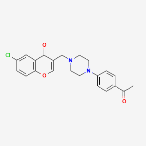 molecular formula C22H21ClN2O3 B3851965 3-{[4-(4-acetylphenyl)-1-piperazinyl]methyl}-6-chloro-4H-chromen-4-one 