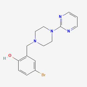 4-bromo-2-{[4-(2-pyrimidinyl)-1-piperazinyl]methyl}phenol