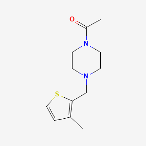 molecular formula C12H18N2OS B3851982 1-acetyl-4-[(3-methyl-2-thienyl)methyl]piperazine 