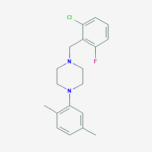 molecular formula C19H22ClFN2 B3851983 1-(2-chloro-6-fluorobenzyl)-4-(2,5-dimethylphenyl)piperazine 