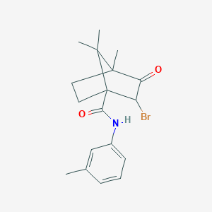 2-bromo-4,7,7-trimethyl-N-(3-methylphenyl)-3-oxobicyclo[2.2.1]heptane-1-carboxamide