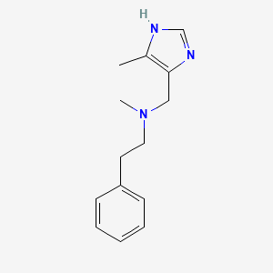 molecular formula C14H19N3 B3851991 N-methyl-N-[(4-methyl-1H-imidazol-5-yl)methyl]-2-phenylethanamine 