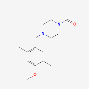 molecular formula C16H24N2O2 B3852007 1-acetyl-4-(4-methoxy-2,5-dimethylbenzyl)piperazine 