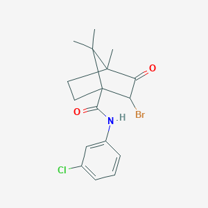 2-bromo-N-(3-chlorophenyl)-4,7,7-trimethyl-3-oxobicyclo[2.2.1]heptane-1-carboxamide
