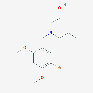 molecular formula C14H22BrNO3 B3852014 2-[(5-bromo-2,4-dimethoxybenzyl)(propyl)amino]ethanol 