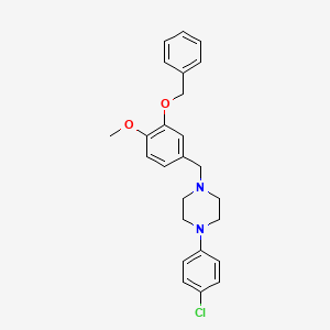molecular formula C25H27ClN2O2 B3852024 1-[3-(benzyloxy)-4-methoxybenzyl]-4-(4-chlorophenyl)piperazine CAS No. 5428-39-7