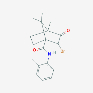 2-bromo-4,7,7-trimethyl-N-(2-methylphenyl)-3-oxobicyclo[2.2.1]heptane-1-carboxamide