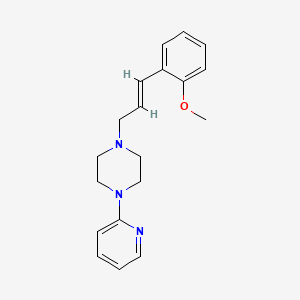 molecular formula C19H23N3O B3852059 1-[3-(2-methoxyphenyl)-2-propen-1-yl]-4-(2-pyridinyl)piperazine 