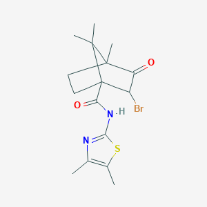 2-bromo-N-(4,5-dimethyl-1,3-thiazol-2-yl)-4,7,7-trimethyl-3-oxobicyclo[2.2.1]heptane-1-carboxamide