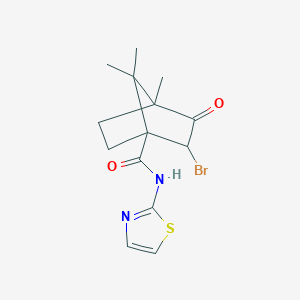 2-bromo-4,7,7-trimethyl-3-oxo-N-(1,3-thiazol-2-yl)bicyclo[2.2.1]heptane-1-carboxamide