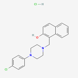 molecular formula C21H22Cl2N2O B3852070 1-{[4-(4-chlorophenyl)-1-piperazinyl]methyl}-2-naphthol hydrochloride 