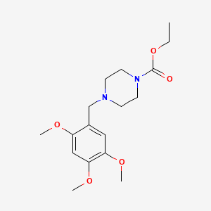 molecular formula C17H26N2O5 B3852081 ethyl 4-(2,4,5-trimethoxybenzyl)-1-piperazinecarboxylate 