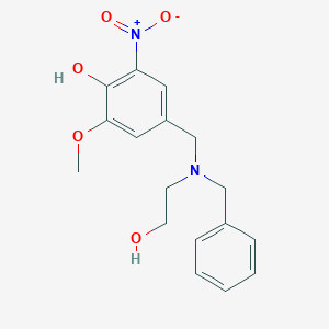 molecular formula C17H20N2O5 B3852099 4-{[benzyl(2-hydroxyethyl)amino]methyl}-2-methoxy-6-nitrophenol 