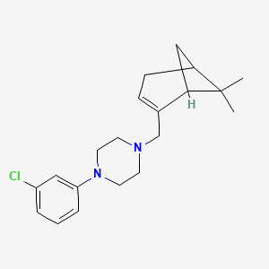 molecular formula C20H27ClN2 B3852115 1-(3-chlorophenyl)-4-[(6,6-dimethylbicyclo[3.1.1]hept-2-en-2-yl)methyl]piperazine 