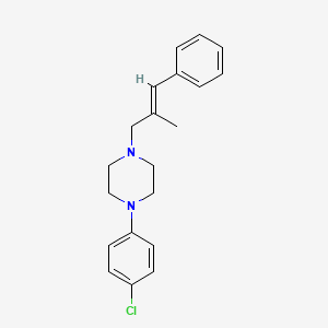 molecular formula C20H23ClN2 B3852120 1-(4-chlorophenyl)-4-(2-methyl-3-phenyl-2-propen-1-yl)piperazine 