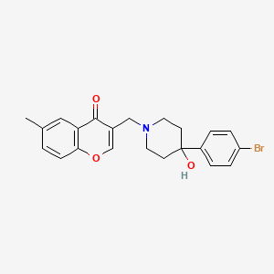 molecular formula C22H22BrNO3 B3852123 3-{[4-(4-bromophenyl)-4-hydroxy-1-piperidinyl]methyl}-6-methyl-4H-chromen-4-one 