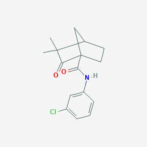 molecular formula C16H18ClNO2 B385213 N-(3-chlorophenyl)-3,3-dimethyl-2-oxobicyclo[2.2.1]heptane-1-carboxamide CAS No. 622361-63-1