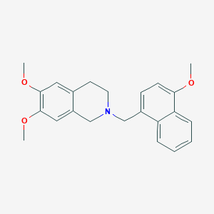 molecular formula C23H25NO3 B3852130 6,7-dimethoxy-2-[(4-methoxy-1-naphthyl)methyl]-1,2,3,4-tetrahydroisoquinoline 