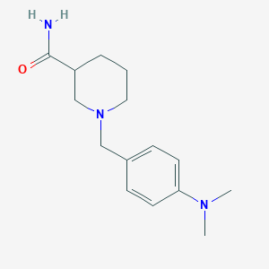 molecular formula C15H23N3O B3852139 1-[4-(dimethylamino)benzyl]-3-piperidinecarboxamide 