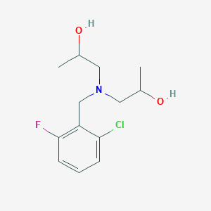 molecular formula C13H19ClFNO2 B3852147 1,1'-[(2-chloro-6-fluorobenzyl)imino]di(2-propanol) 
