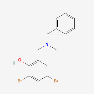 molecular formula C15H15Br2NO B3852166 2-{[benzyl(methyl)amino]methyl}-4,6-dibromophenol 