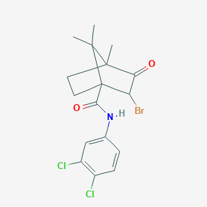 2-bromo-N-(3,4-dichlorophenyl)-4,7,7-trimethyl-3-oxobicyclo[2.2.1]heptane-1-carboxamide