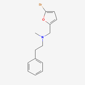 molecular formula C14H16BrNO B3852173 N-[(5-bromo-2-furyl)methyl]-N-methyl-2-phenylethanamine 