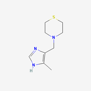 molecular formula C9H15N3S B3852192 4-[(4-methyl-1H-imidazol-5-yl)methyl]thiomorpholine 