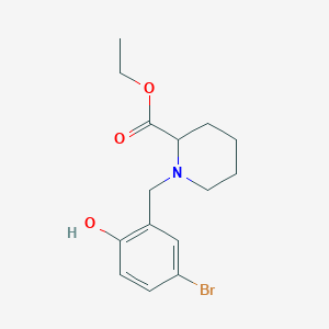 molecular formula C15H20BrNO3 B3852198 ethyl 1-(5-bromo-2-hydroxybenzyl)-2-piperidinecarboxylate 