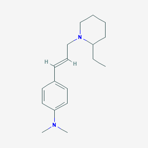 molecular formula C18H28N2 B3852204 4-[3-(2-ethyl-1-piperidinyl)-1-propen-1-yl]-N,N-dimethylaniline 