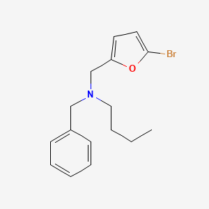 molecular formula C16H20BrNO B3852218 N-benzyl-N-[(5-bromo-2-furyl)methyl]-1-butanamine 