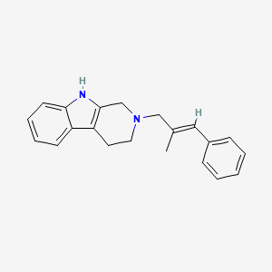 molecular formula C21H22N2 B3852223 2-(2-methyl-3-phenyl-2-propen-1-yl)-2,3,4,9-tetrahydro-1H-beta-carboline 