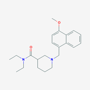molecular formula C22H30N2O2 B3852228 N,N-diethyl-1-[(4-methoxy-1-naphthyl)methyl]-3-piperidinecarboxamide 