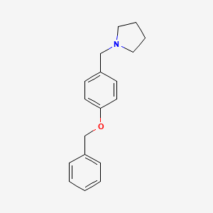 molecular formula C18H21NO B3852261 1-[4-(benzyloxy)benzyl]pyrrolidine 