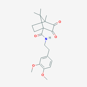 N-[2-(3,4-dimethoxyphenyl)ethyl]-4,7,7-trimethyl-2,3-dioxobicyclo[2.2.1]heptane-1-carboxamide
